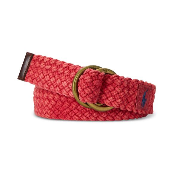 Polo Ralph Lauren Men's Braided Cotton Belt - Chili Pepper large $59 - Picture 1 of 9